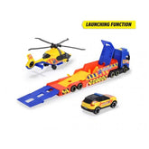 Dickie - Vehículos de Juego Transportador de Rescate 3 en 1